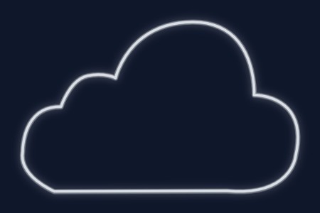 Cartel neón Silueta de nube decorativa para eventos