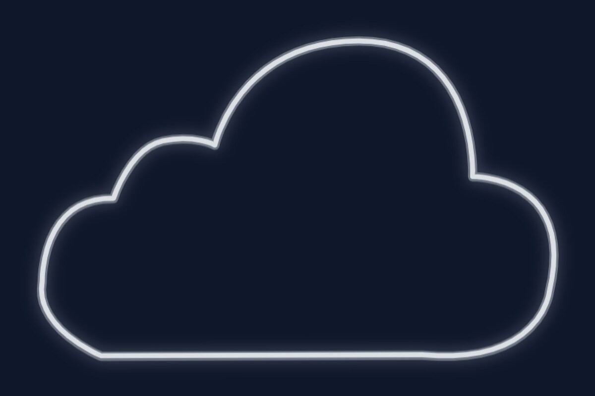 Cartel neón Silueta de nube decorativa para eventos