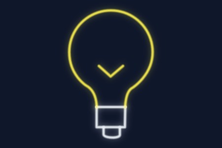 Cartel neón Bombilla de luz, una buena idea