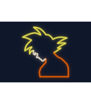 Cartel neón Silueta Goku Dragon Ball