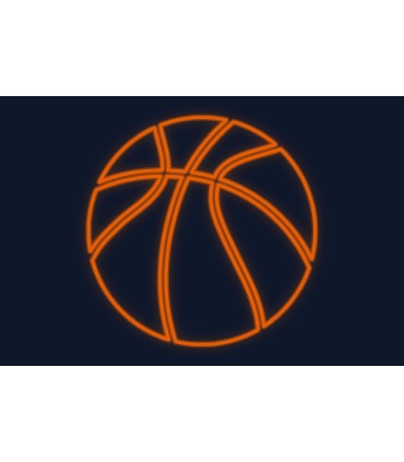 Cartel neón Balón de baloncesto