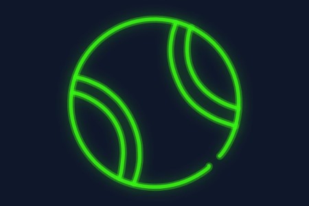 Cartel neón Pelota de tenis