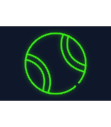 Cartel neón Pelota de tenis
