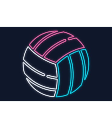 Cartel neón Pelota de voleibol
