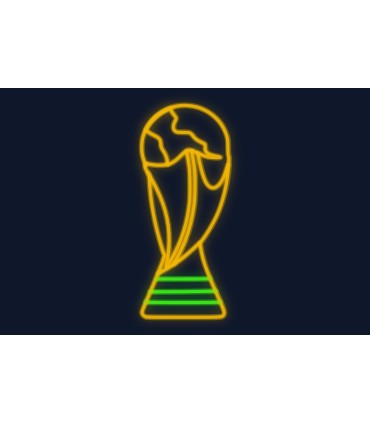Cartel neón Copa del mundo