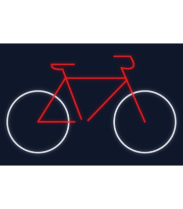 Cartel neón Silueta de bicicleta de series