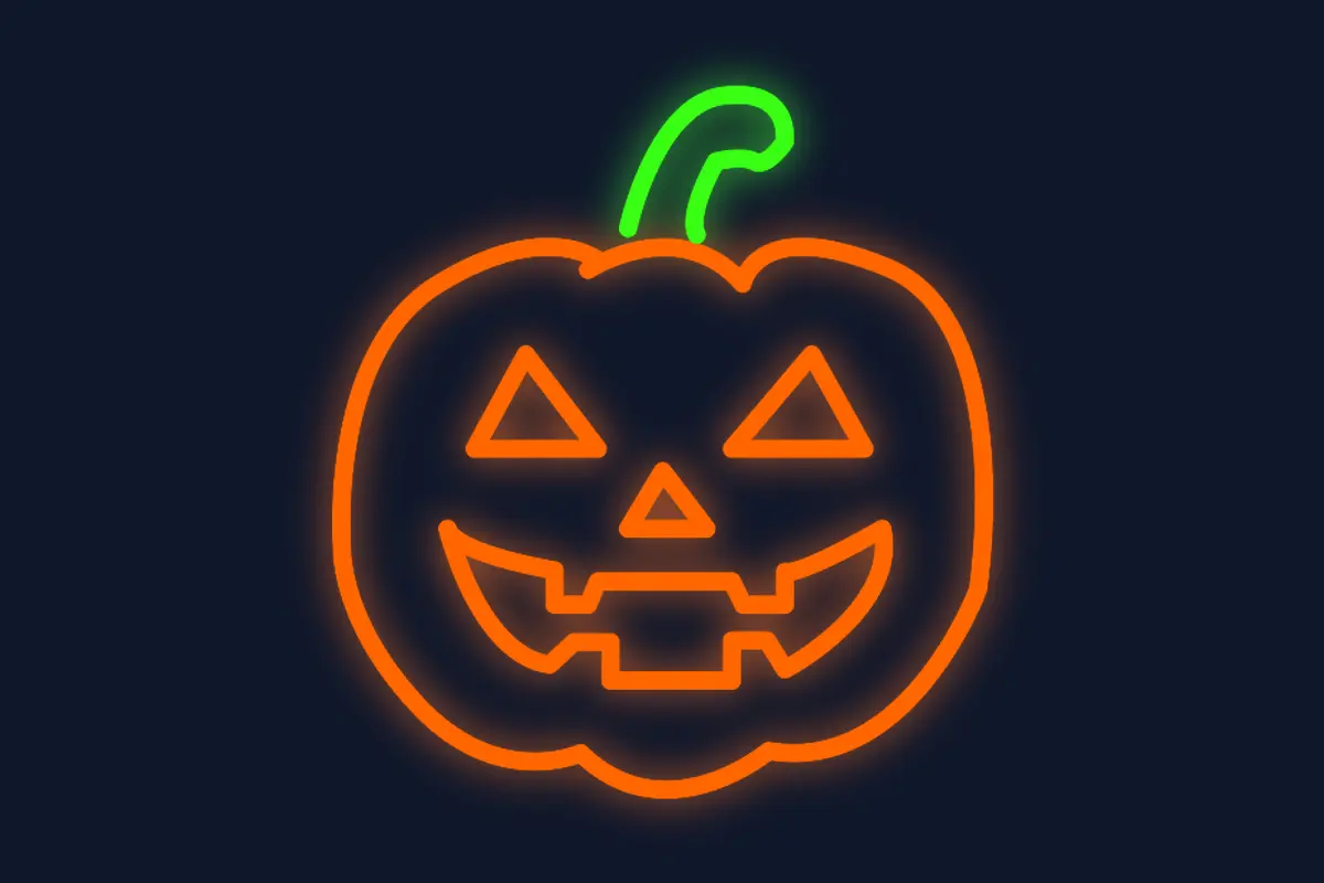 Calabaza con cara de halloween