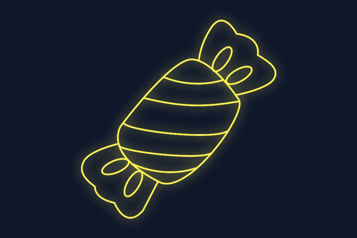 Caramelo con envoltorio helicoidal