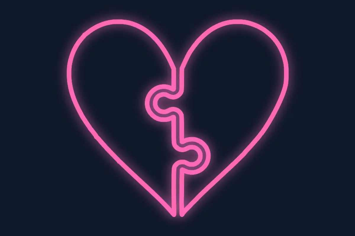 Corazón con forma de puzle