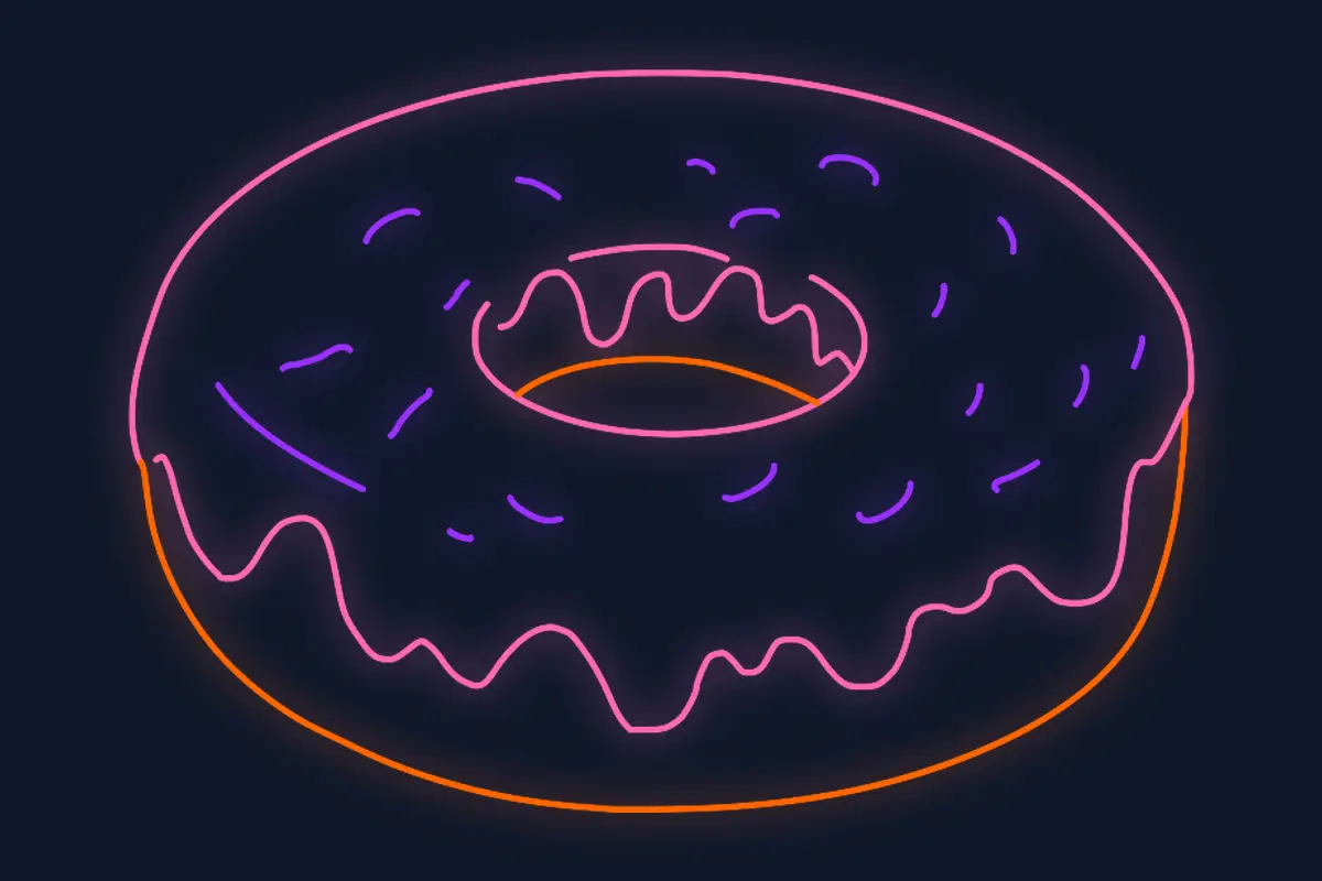 donut cubierto de glaseado con virutas