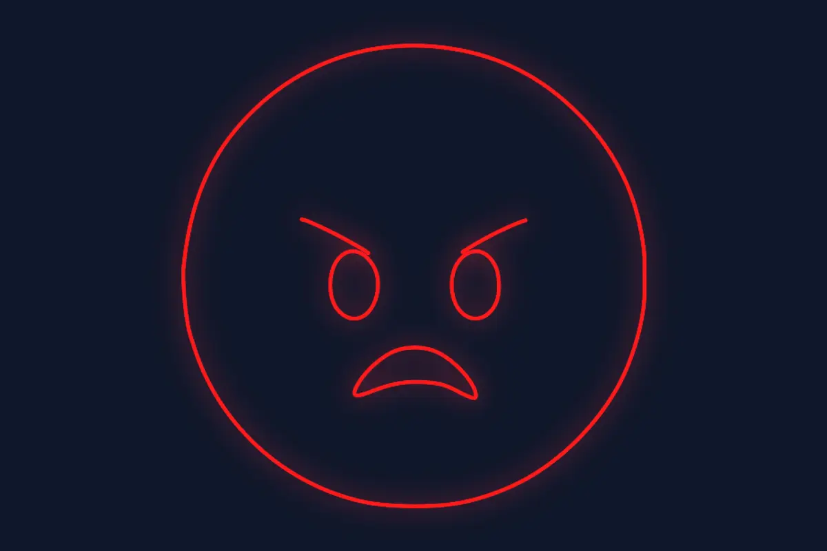 Emoji cara de enfado mirada asesina