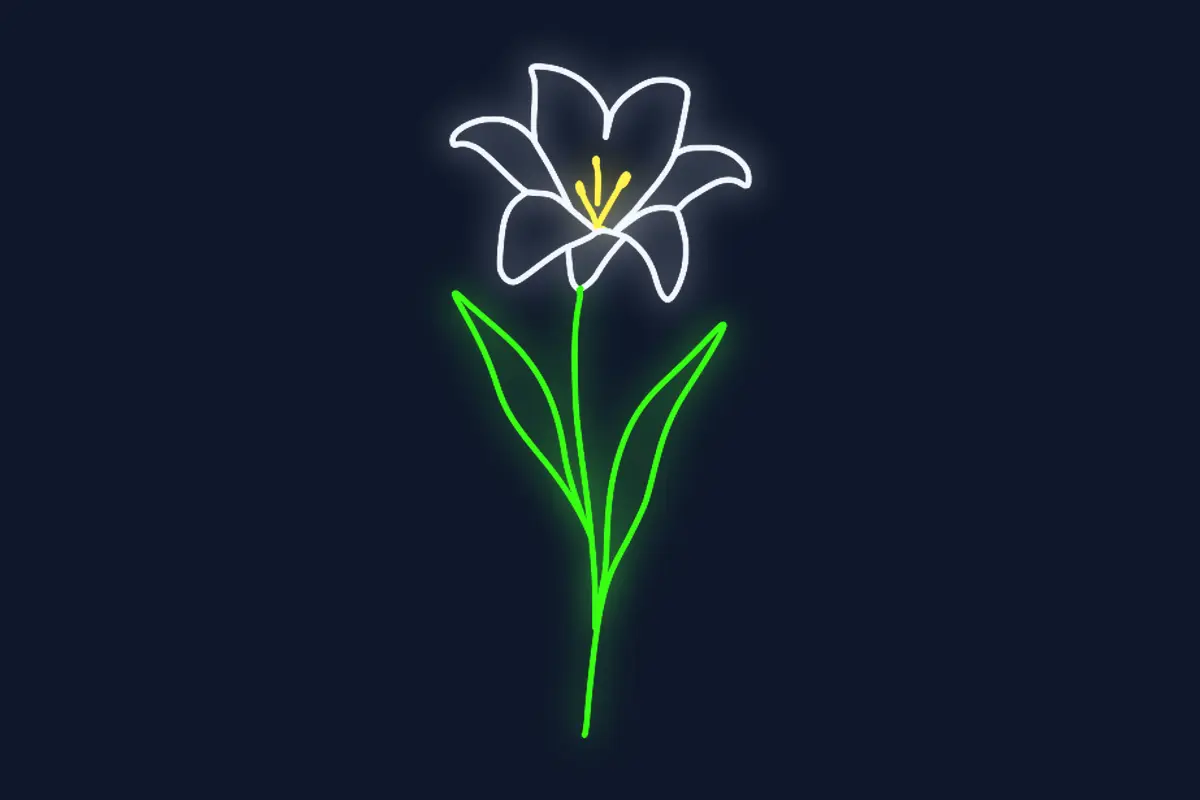 Flor de lirio decorativa