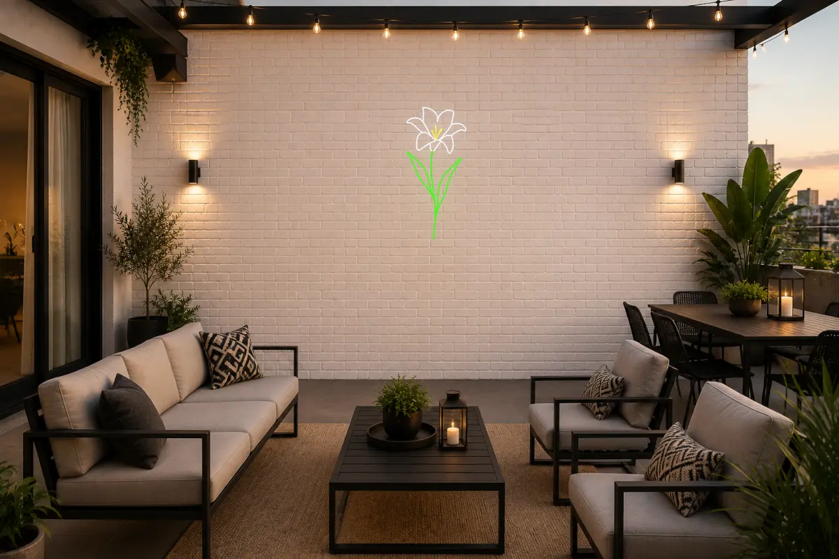 Flor de lirio decorativa