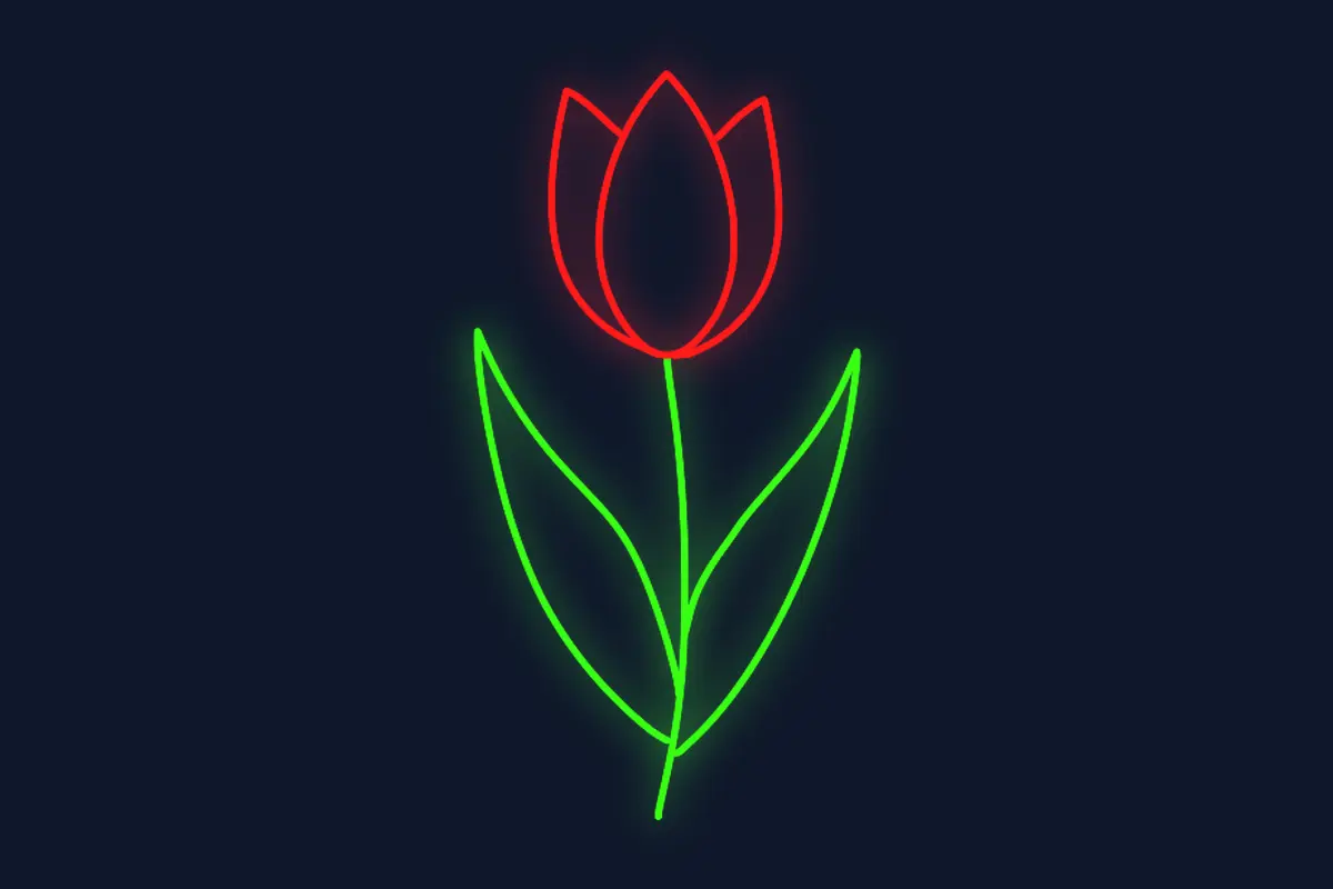 Flor tulipán decorativa
