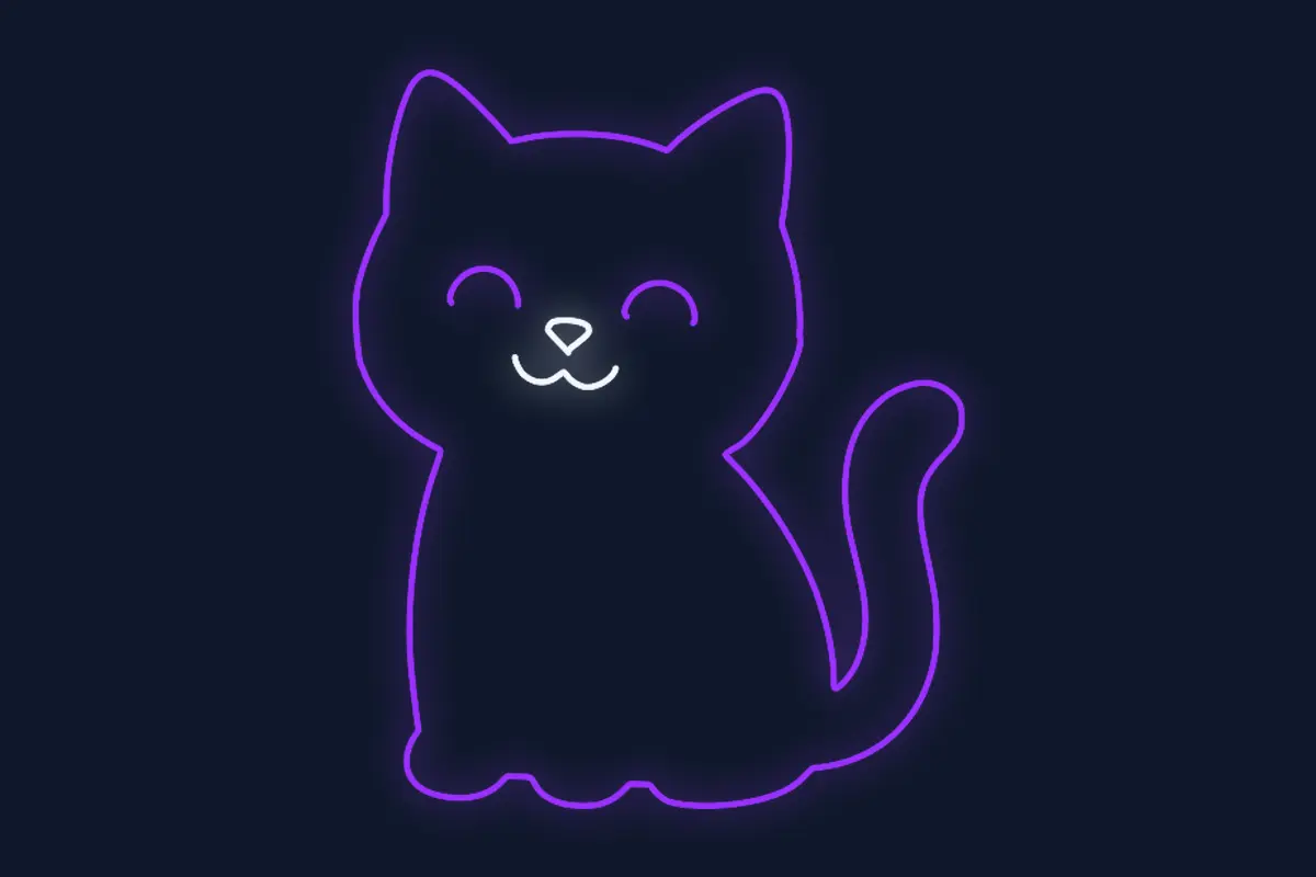 Gatito kawai muy feliz decorativo