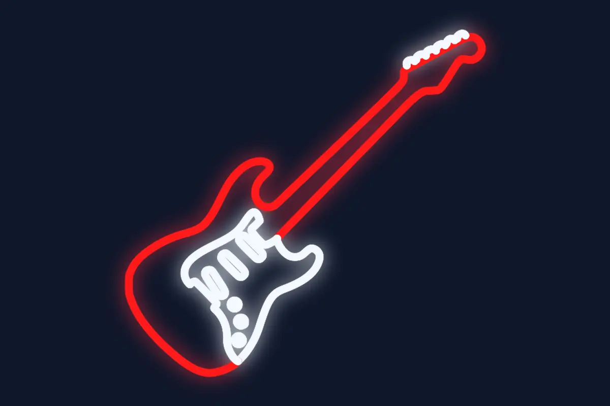 Guitarra eléctrica de diseño para rock