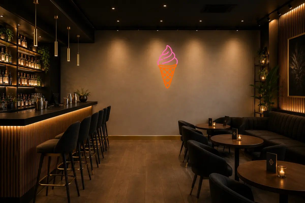 Helado con forma de cono silueta