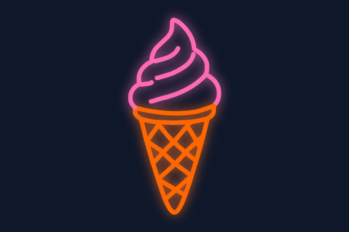Helado con forma de cono silueta