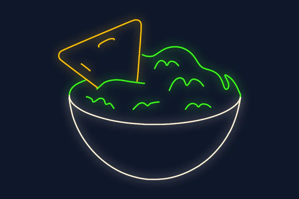 Nachos con guacamole