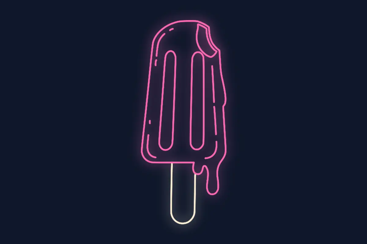 Paleta de helado derritiéndose