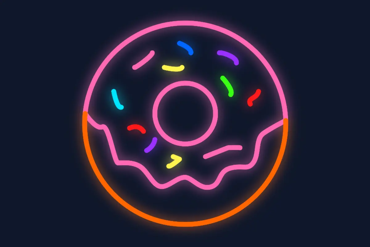 Rosquilla con glaseado y virutas