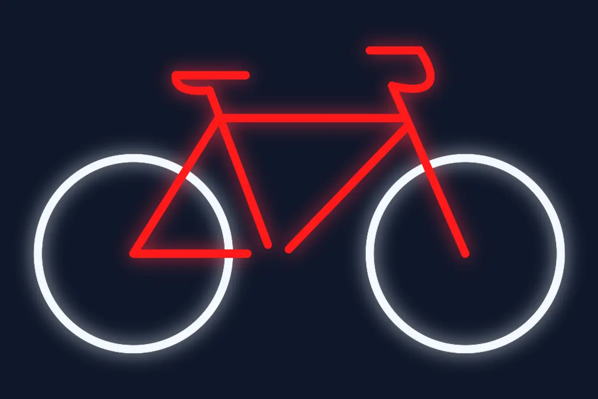 Silueta de bicicleta de series