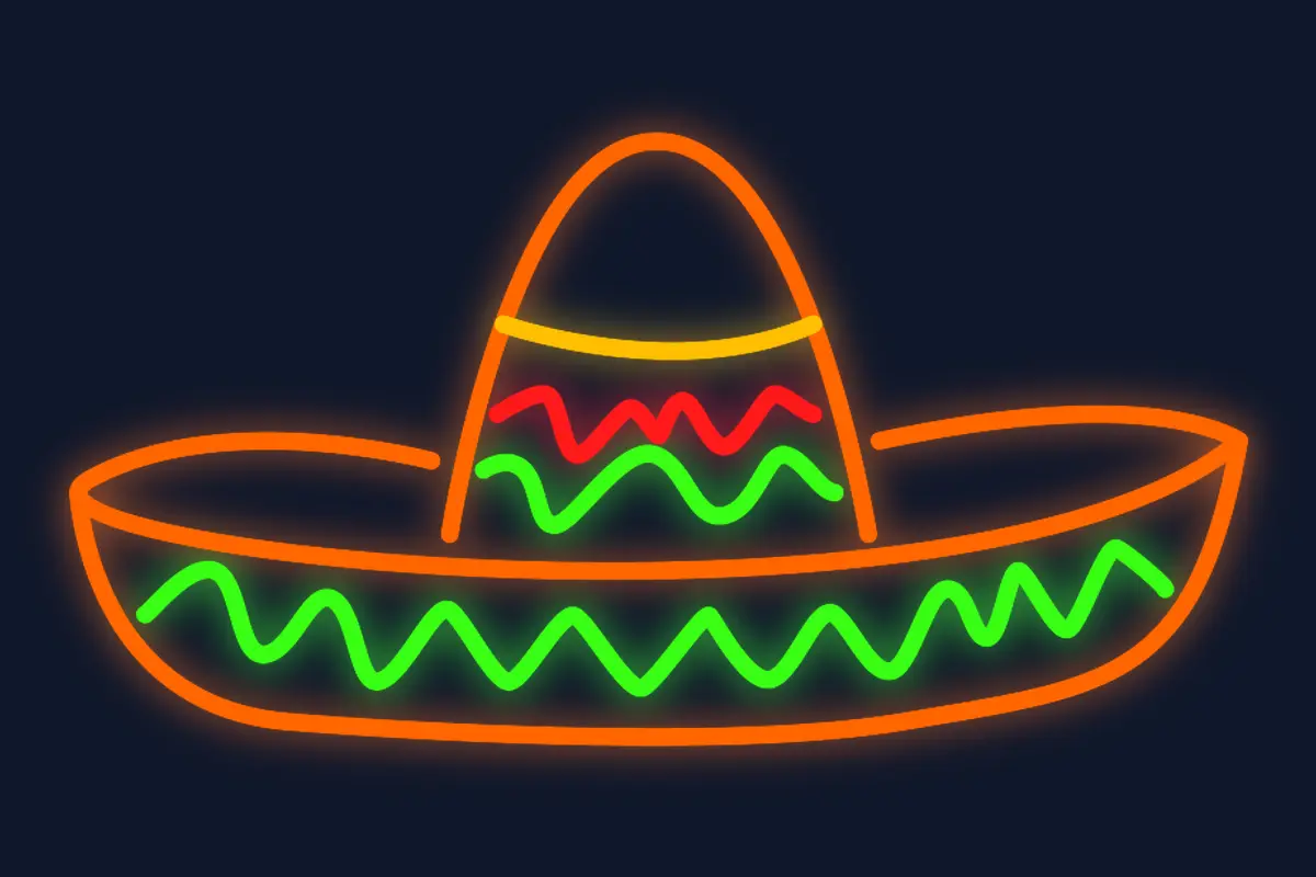 Sombrero típico mexicano tradicional